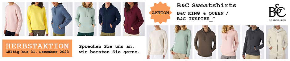 BC Herbstaktion Sweat Shirts Homepage Banner